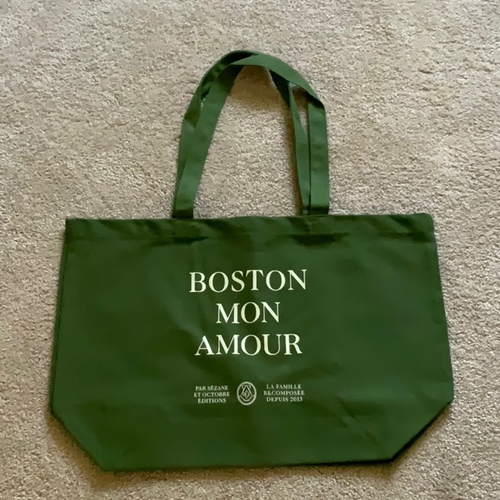 Sezane Dark Green Boston Tote New